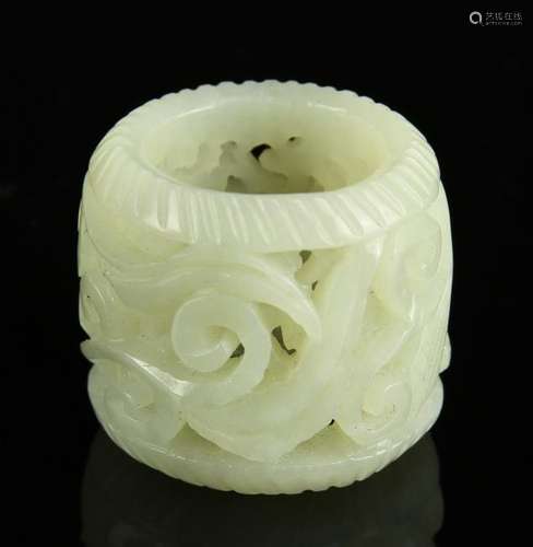 Chinese Carved Jade Thumb Ring