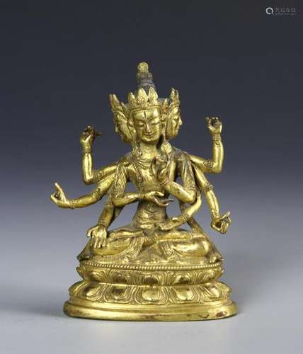 Chinese Gilt Buddha