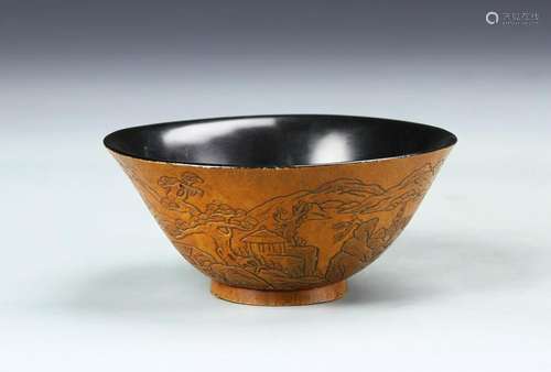 Chinese Cinnabar Bowl