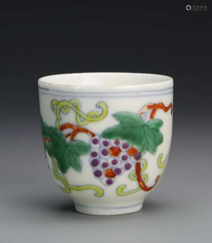 Chinese Wucai Wine Cup