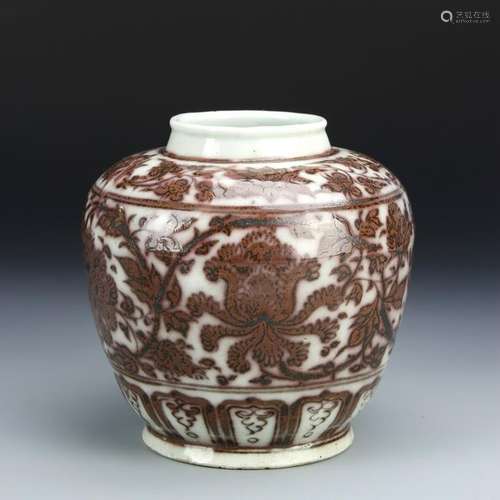 Chinese Copper Red Jar