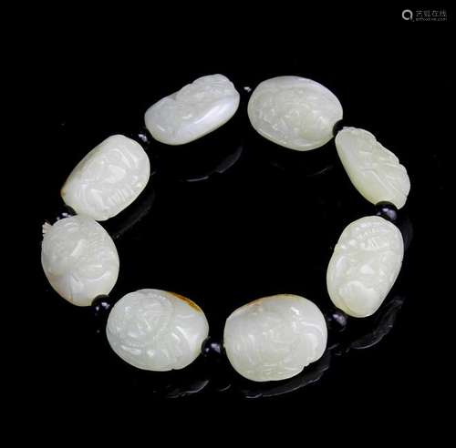 Chinese Carved Jade Bracelet