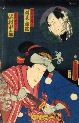 JapaneseWoodblockPrintsKunisada,Utagawa1786-1865Kabukie(Obanfromamultileaf,[...]