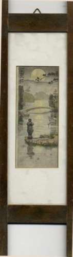 JapaneseWoodblockPrintsLandscape(21x10,5cm),1900-20-Handcolouredprinton[...]