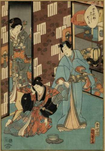 JapaneseWoodblockPrintsKunisadaII,Utagawa1823-80Genjie(Oban,dated1853)-[...]