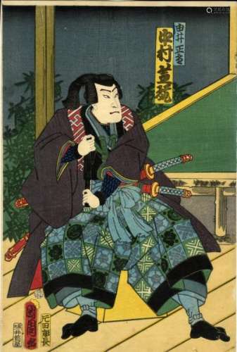 JapaneseWoodblockPrintsKunichika,Toyohara1835-1900Kabukie(Obanfroma[...]