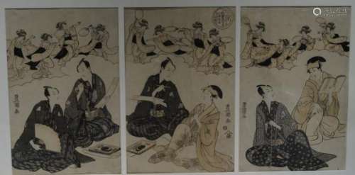 JapaneseWoodblockPrintsToyokuni,Utagawa1769-1825Kabukie(Triptych,um1800)-[...]