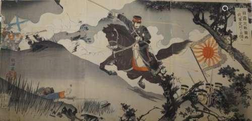 JapaneseWoodblockPrintsMaedaKaneko,MeijiRusso-JapaneseWar(triptych,dated[...]