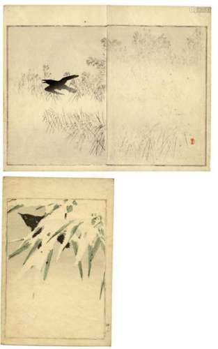JapaneseWoodblockPrintsSeitei,Watanabe1851-1918Kachoe(doublebookpageand[...]
