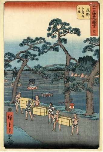 JapaneseWoodblockPrintsHiroshige,Utagawa1797-1858Meishoe(Obandated1855)-[...]