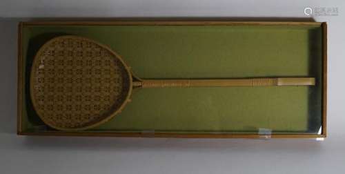 JapaneseAntiquesLadle,Mingei-L.57cm.Veryfinelywovenflatbambooladle,in[...]