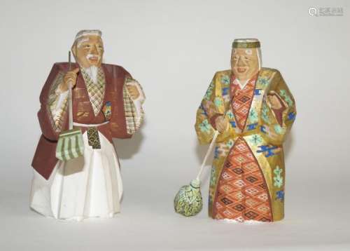 JapaneseAntiquesJoandUba,woodenfigures,Showa-Woodcarvingwithfine[...]