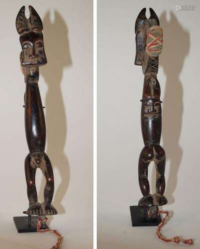 AfricanArtHammerformusicalinstrumentLowre,IvoryCoastBaulé-H.25.5cm.[...]