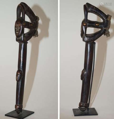 AfricanArtHammerformusicalinstrumentLowre,IvoryCoastBaulé-H.26cm.Wood[...]