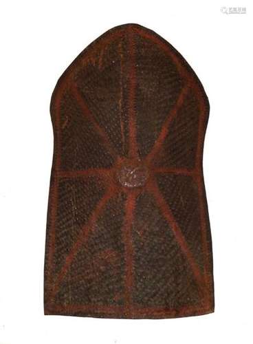 AfricanArtShield,NorthCameroon-H.81.5xW.45cm.Sheetiron.Typicalbell[...]