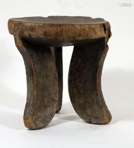 AfricanArtStool,Tanzania-H.23.5cm,seat24.5cm.Hardwood.Onepiececarved[...]