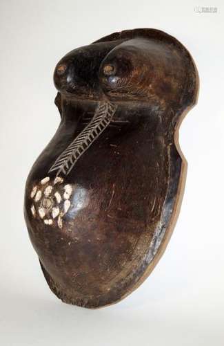 AfricanArtBodymaskofapregnantwoman,Cameroon-H.56cm,W.31cm.Lighter[...]