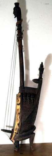 AfricanArtLargeinstrument,Dogonstyle-L.114cm,H.30cm.Hardwood,dark[...]