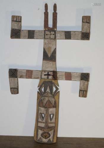 AfricanArtKanagaDanceMask,Dogon-H.87cm.Rectangularmaskwithahigh,[...]