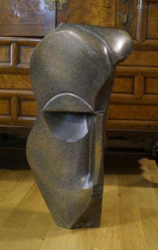AfricanArtNicholasMukomberanwa,1940-2002Head,stonesculpture1980-90-H.56[...]