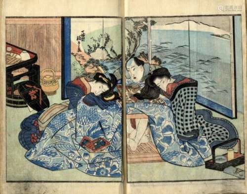 JapaneseWoodblockPrintsKuniyoshi,Utagawa1798-1861ShungaEhon,circa1830-[...]