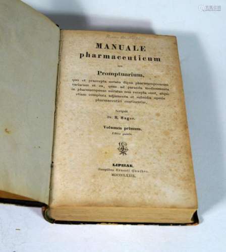 BooksDr.H.Hager,ManualePharmaceuticumseuPromptuarium-5.Auflage,Ernesti[...]