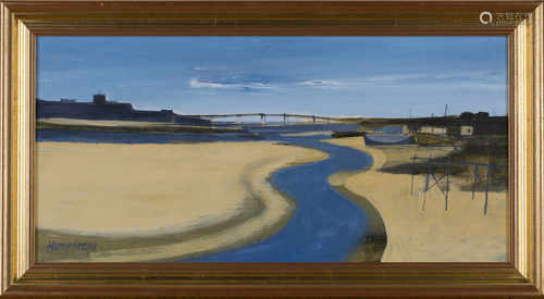 David Humphreys - 'Shoreham Saltings', 20th century oil on board, signed recto, titled verso, 19cm x