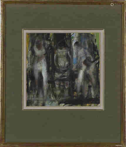 Robin Philipson - 'Bathers', 20th century watercolour with gouache, signed recto, titled Roland,