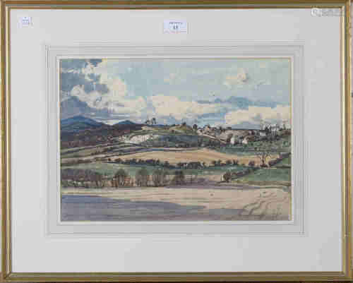 Claude Muncaster - 'Spring coming among the Welsh Hills', 20th century watercolour, signed recto,