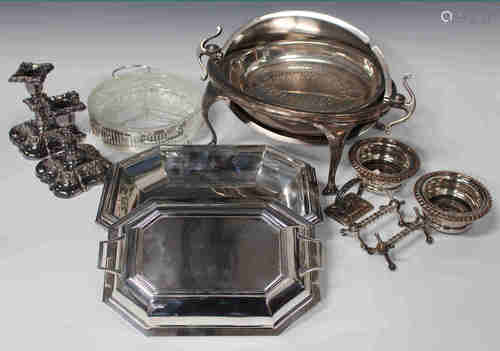 A collection of assorted plated items, including a dome-top roll-over breakfast dish, a pair of