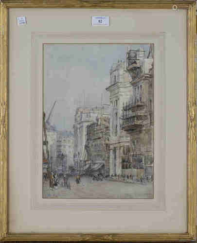 Frederick William Newton Whitehead - 'Regent Street', watercolour, signed, titled and dated 1924,