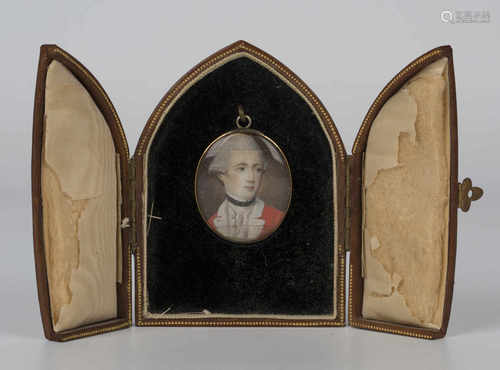 Circle of John Smart - 'Sir Alexander Murray of Balmanno' (Oval Miniature Portrait of a Gentleman in