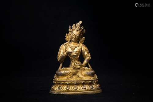 A Chinese Gilt Bronze Buddha