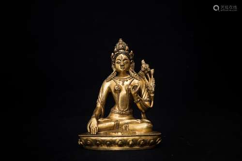 A Chinese Gilt Bronze Buddha