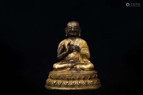 A Chinese Gilt Bronze Buddha