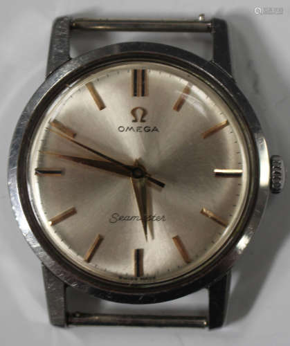 An Omega Seamaster steel cased gentleman's wristwatch, circa 1963, the signed and jewelled