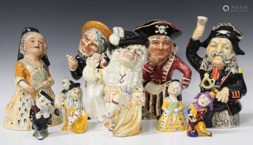 Five large Shorter & Son D'Oyly Carte Opera Co character jugs, comprising Pirate Maid, Duchess of