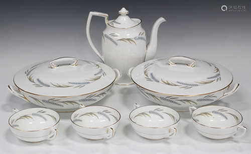 A Royal Worcester Harvest Ring pattern part service, including two tureens and covers, sauce boat