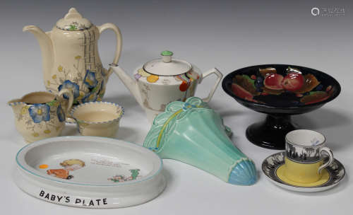 A mixed group of mostly Art Deco ceramics, including a quantity of Shelley cups and saucers, a