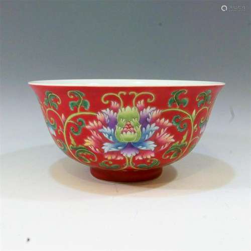 IMPERIAL CHINESE FAMILLE ROSE ENAMELLED BOWL - KANGXI