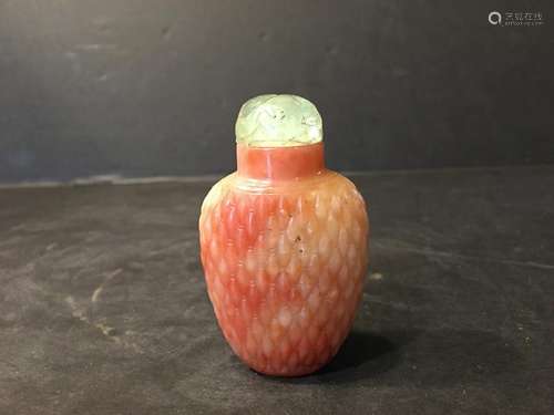 OLD Chinese jade snuff bottle, 2 3/4