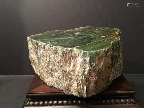 OLD Large Chinese Green Jade Rough, 13 lbs, 6