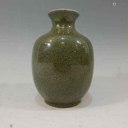 CHINESE ANTIQUE ROBBINS EGG VASE - 19TH CENTURY