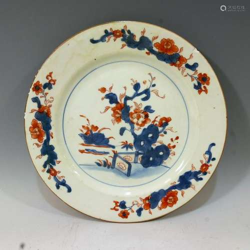 CHINESE ANTIQUE IMARI PLATE - KANGXI PERIOD