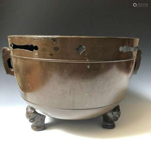 CHINESE ANTIQUE BRONZE BURNER