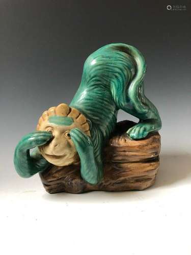 GREEN GLAZED MONKEY