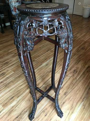 OLD Large Chinese hardwood stand table, 19th century