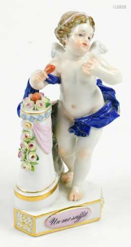 Meissen porcelain figural sculpture of Cupid