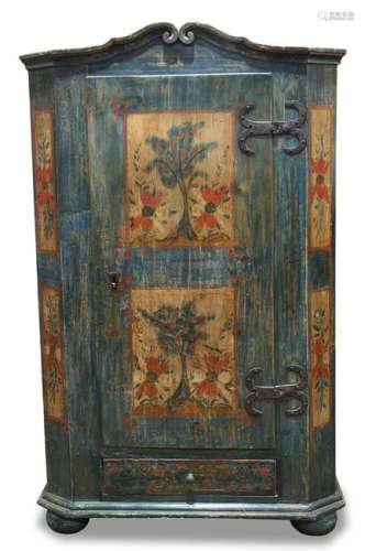 Northern European painted wood armoire