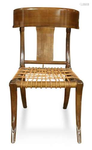 T.H Robsjohn-Gibbings Klismos walnut chair designed in